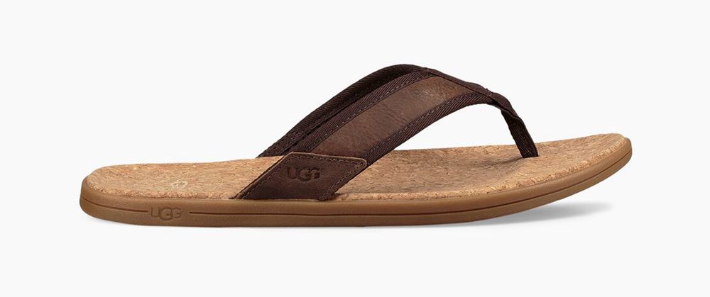 Ugg Sandals Canada - Ugg Men's Seaside Flip Brown